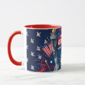 Patriotic 4th of July Mug USA Independence Day マグカップ (左)
