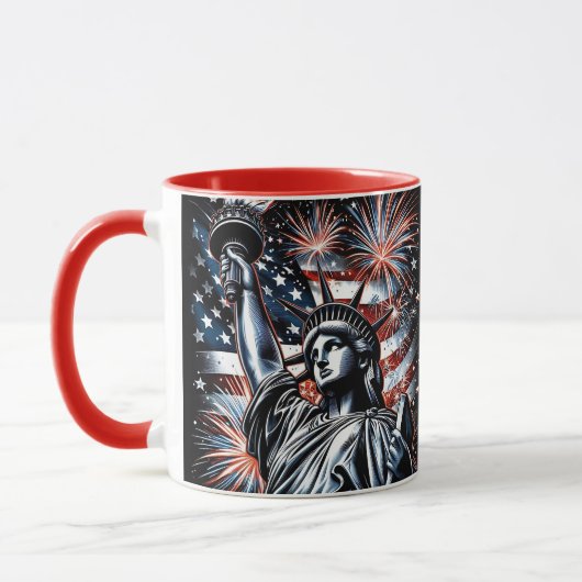 Patriotic 4th of July Mug USA Independence Day マグカップ (左)