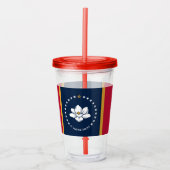 Patriotic Acrylic Tumbler with flag of Mississippi アクリルタンブラー (正面)