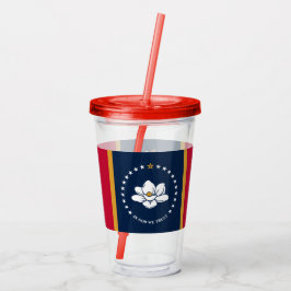 Patriotic Acrylic Tumbler with flag of Mississippi アクリルタンブラー