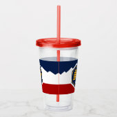 Patriotic Acrylic Tumbler with flag of Utah, USA アクリルタンブラー (右)