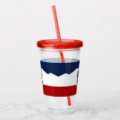 Patriotic Acrylic Tumbler with flag of Utah, USA アクリルタンブラー (左)