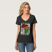 Patriotic African American Black History Is Americ Tシャツ (正面フル)
