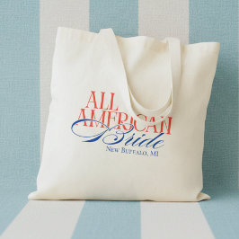 Patriotic All American Bride Bachelorette トートバッグ