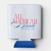 Patriotic All American Bride Bachelorette 缶クーラー (裏面)