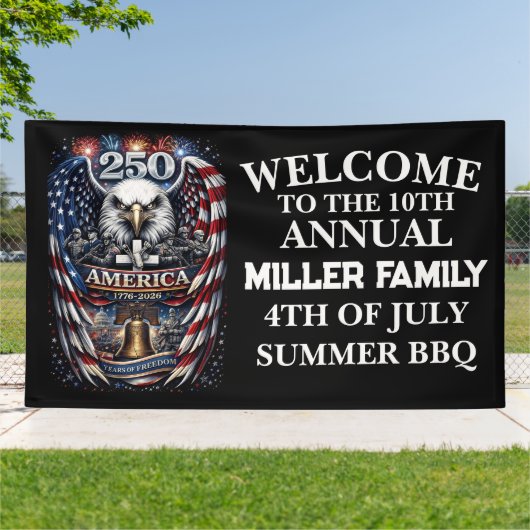Patriotic America 250 Eagle Banner  横断幕 (外側)