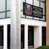 Patriotic America 250 Eagle Banner  横断幕 (ビルの外側)