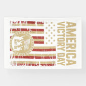 Patriotic America Victory Day Emblem with Soldiers 横断幕 (横)