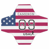 Patriotic American Athlete Shield Stars Stripes  サッカーボール (フラット)