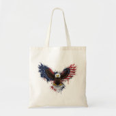 Patriotic American Bald Eagle トートバッグ (正面)