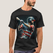 Patriotic American Baseball Tシャツ (正面)