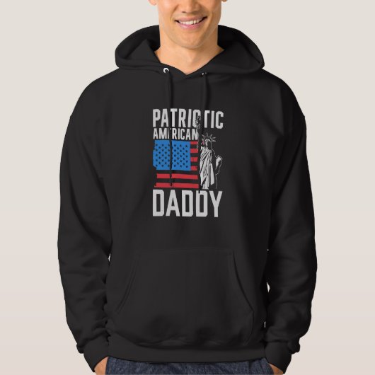 Patriotic American Daddy Usa America Us Patriot Da パーカ (正面)