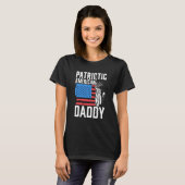 Patriotic American Daddy Usa America Us Patriot Da Tシャツ (正面フル)