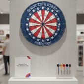 Patriotic American Dartboard Wall Art Design ダーツボード