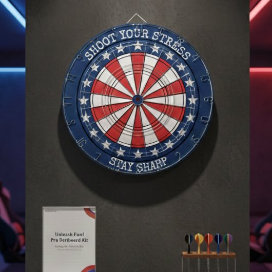 Patriotic American Dartboard Wall Art Design ダーツボード