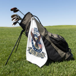 Patriotic American Eagle 250 Years 1776-2026 ゴルフタオル