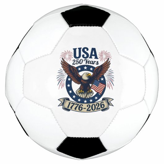 Patriotic American Eagle 250 Years 1776-2026 サッカーボール (正面)