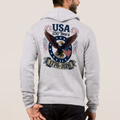 Patriotic American Eagle 250 Years 1776-2026 パーカ (裏面)