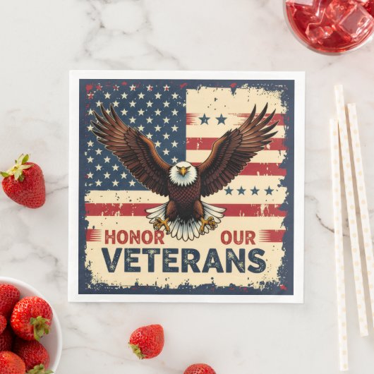 Patriotic American Eagle Honor Our Veterans (インサイチュ)