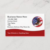 Patriotic American Eagle Modern Business Cards 名刺 (正面)