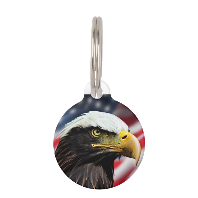 Patriotic/American/eagle/USAラウンドペットタグ ペット　ネームタグ (正面)