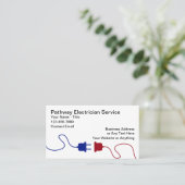 Patriotic American Electrician Theme Business Card 名刺 (スタンド正面)