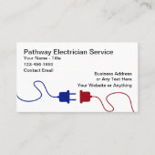 Patriotic American Electrician Theme Business Card 名刺 (正面)