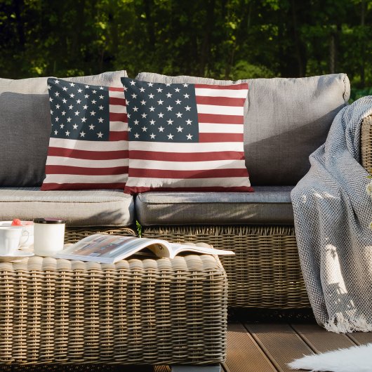 Patriotic American Flag クッション