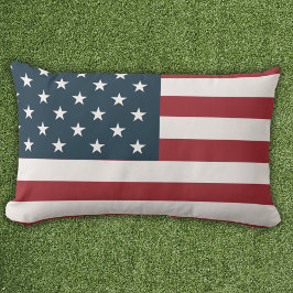 Patriotic American Flag ランバークッション