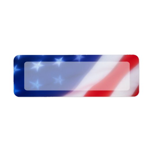 Patriotic American Flag Blank ラベル (正面)