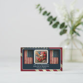 Patriotic American Flag Business Card 名刺 (スタンド正面)