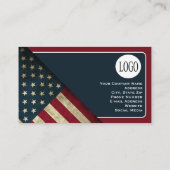 Patriotic American Flag Business Card 名刺 (裏面)