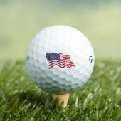 Patriotic American Flag Golf Ball ゴルフボール (インサイチュ 木)