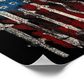 Patriotic American Flag Gym For Weight Lifters  ポスター (角)