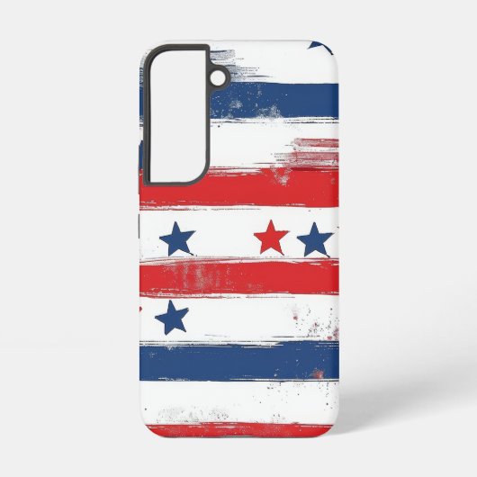 Patriotic American Flag Print Samsung Galaxyケース (裏面)