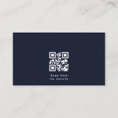 Patriotic American Flag QR Code Professional 名刺 (裏面)