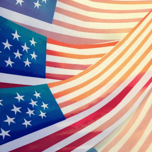 Patriotic American Flag Shower Curtain  シャワーカーテン