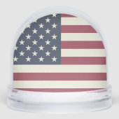Patriotic American flag snow globe with your photo (正面)