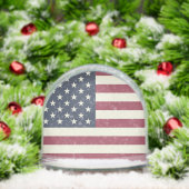 Patriotic American flag snow globe with your photo (クリスマス)