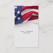 Patriotic American Flag Wedding QR code Details エンクロージャーカード (裏面)