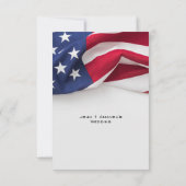 PATRIOTIC American Flag Wedding QR code Reply Card 出欠カード (裏面)