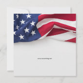 Patriotic American Flag Wedding Save The Date Card セーブザデート (裏面)