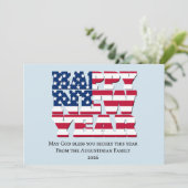 Patriotic American HAPPY NEW YEAR 2026 シーズンカード (スタンド正面)