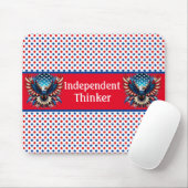 Patriotic American Independent Thinker マウスパッド (マウス)