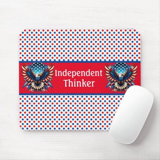 Patriotic American Independent Thinker マウスパッド (マウス)