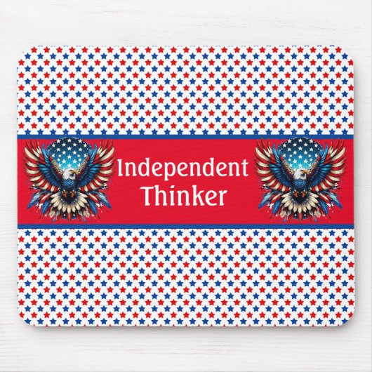 Patriotic American Independent Thinker マウスパッド (正面)