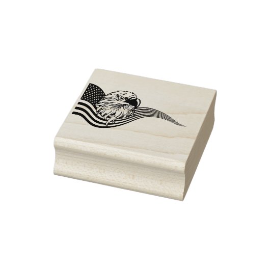 Patriotic American USA Flag Bald eagle art ラバースタンプ (スタンプ)