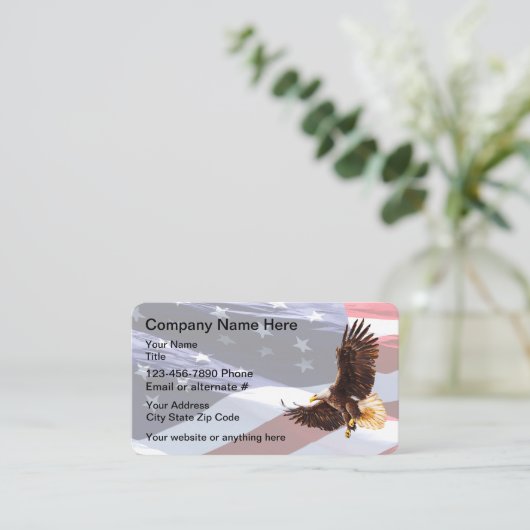 Patriotic Americana Eagle Theme 名刺 (スタンド正面)
