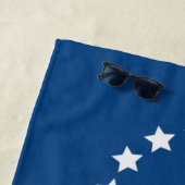 Patriotic Americana Golden Retriever ビーチタオル (インサイチュ)