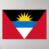 Patriotic Antigua and Barbuda Flag ポスター (正面)
